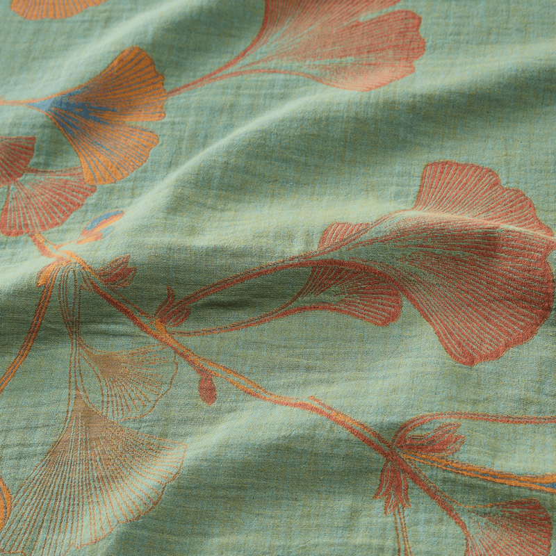 Retro Ginkgo Leaf Cotton Reversible Bedding Set - image 17