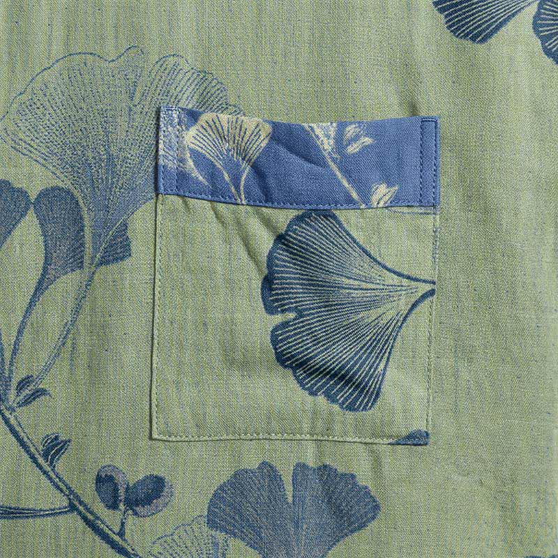 Retro Ginkgo Leaf Cotton Kimono Robe - image 26