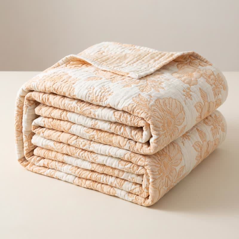 Minimal Bloom Cotton Coverlet Quilt - image 2