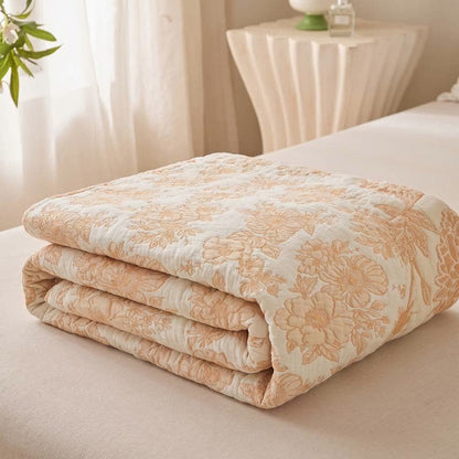 Minimal Bloom Cotton Coverlet Quilt - image 3