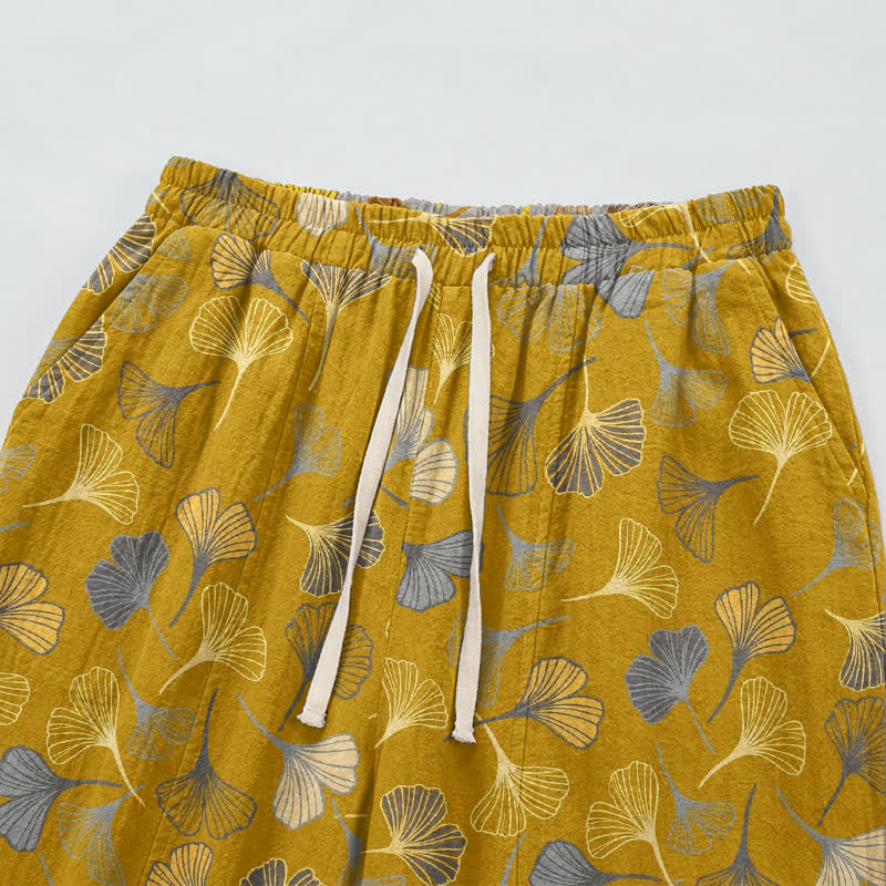 Multi‑Color Ginkgo Leaf Cotton Lounge Pants - image 7