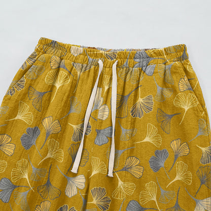Multi‑Color Ginkgo Leaf Cotton Lounge Pants - image 7