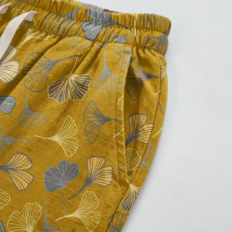 Multi‑Color Ginkgo Leaf Cotton Lounge Pants - image 8