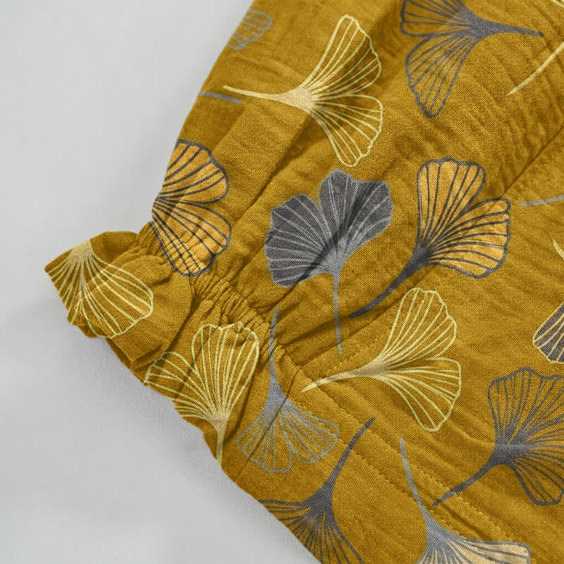 Multi‑Color Ginkgo Leaf Cotton Lounge Pants - image 9