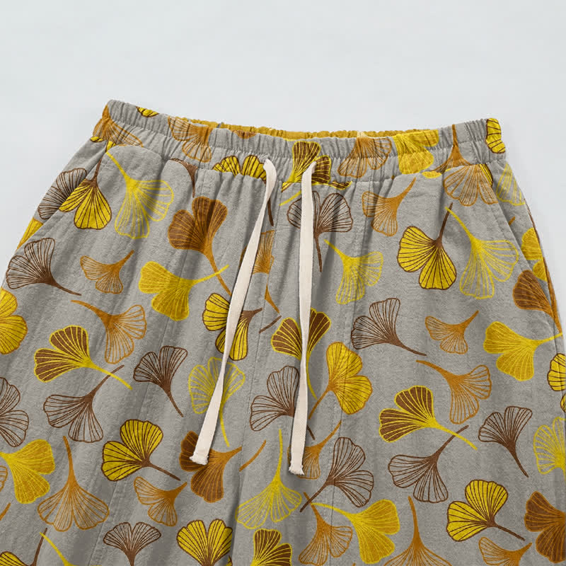 Multi‑Color Ginkgo Leaf Cotton Lounge Pants - image 12