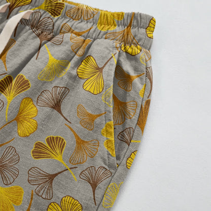 Multi‑Color Ginkgo Leaf Cotton Lounge Pants - image 13