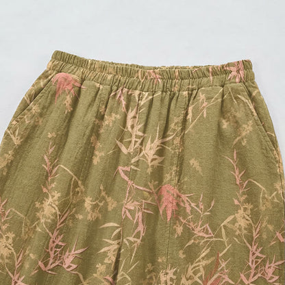 Retro Olive Green Bamboo Lounge Pants - image 2