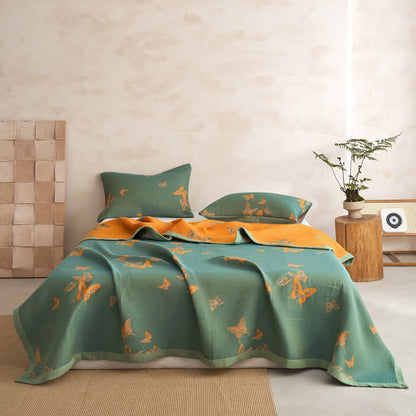 Elegant Butterfly Print Cotton Quilt - image 2