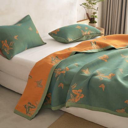 Elegant Butterfly Print Cotton Quilt - image 1