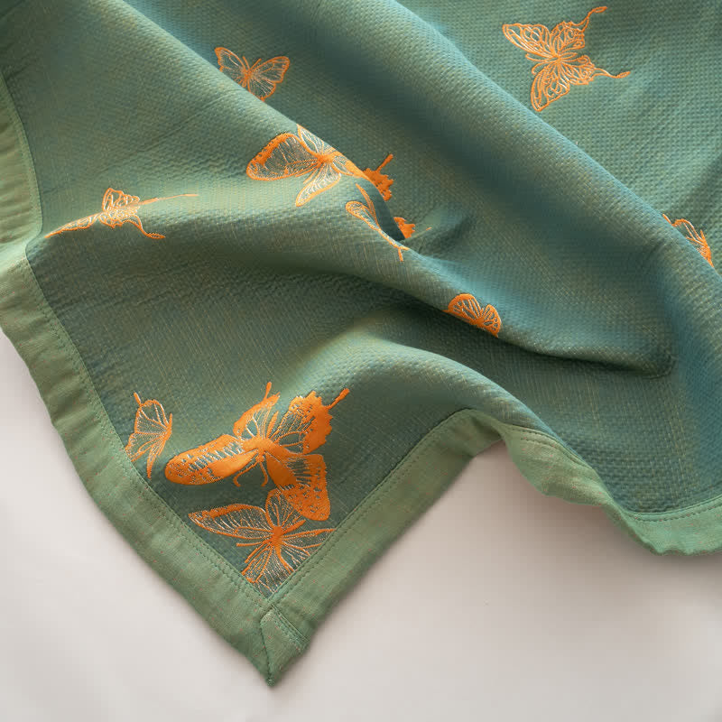Elegant Butterfly Print Cotton Quilt - image 4