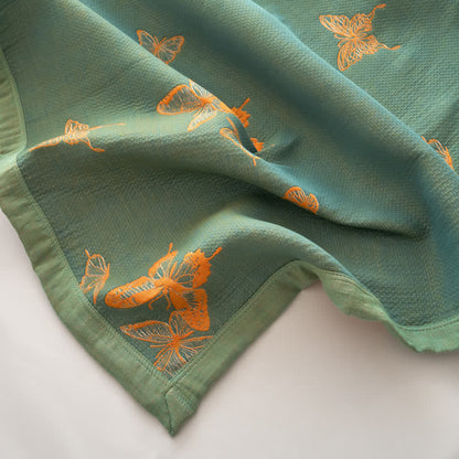 Elegant Butterfly Print Cotton Quilt - image 4