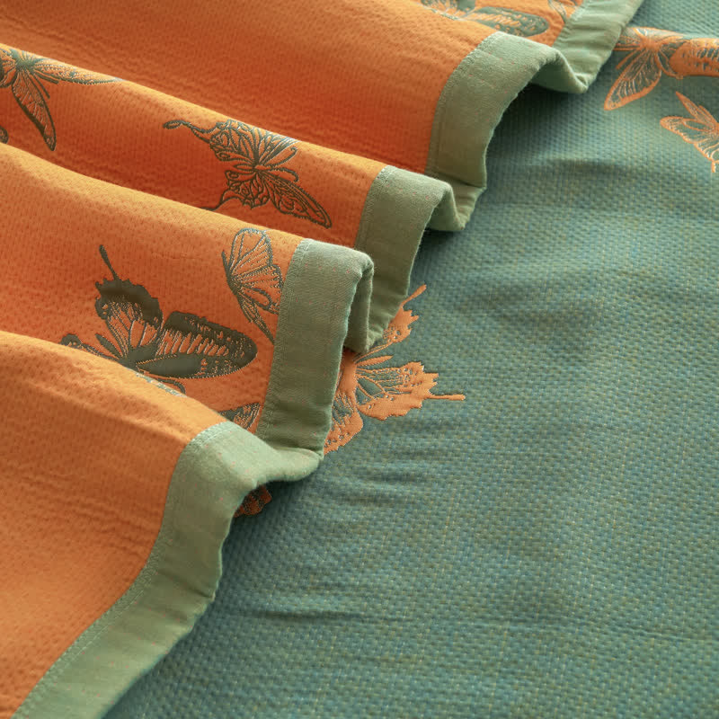 Elegant Butterfly Print Cotton Quilt - image 5