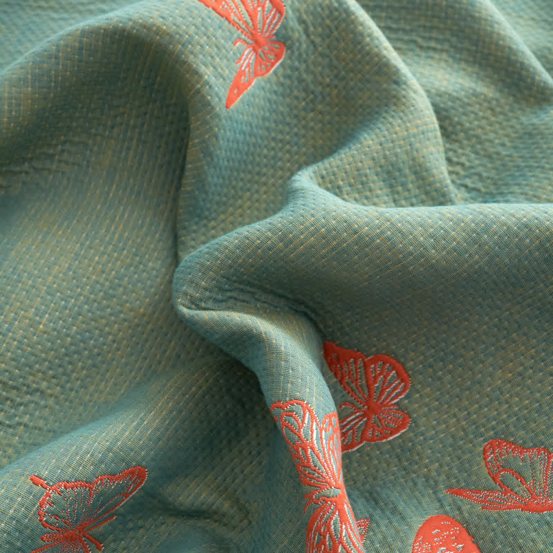 Elegant Butterfly Print Cotton Quilt - image 13
