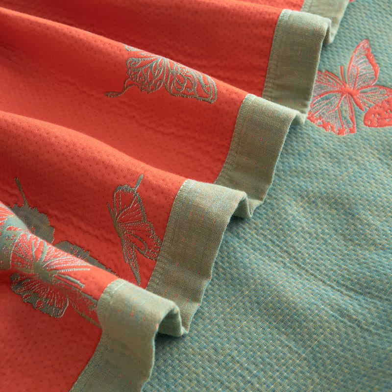 Elegant Butterfly Print Cotton Quilt - image 12