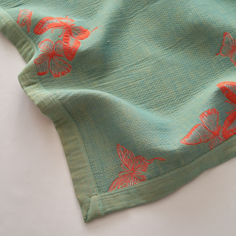 Elegant Butterfly Print Cotton Quilt - image 11