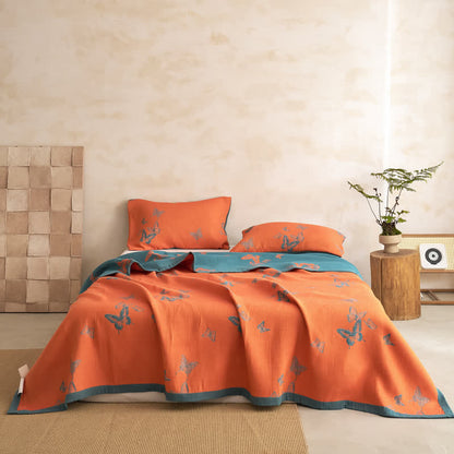 Elegant Butterfly Print Cotton Quilt - image 23