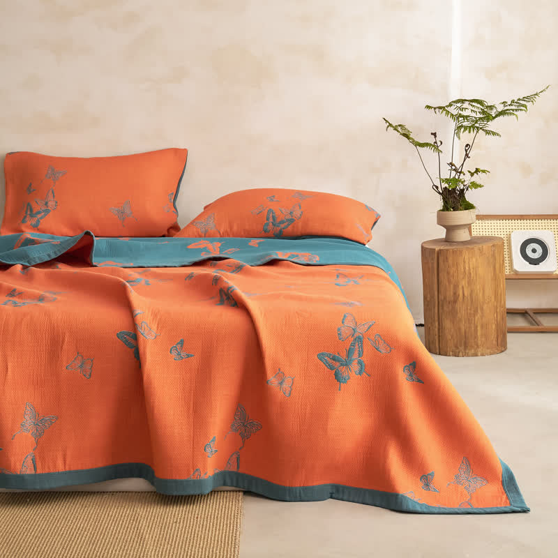 Elegant Butterfly Print Cotton Quilt - image 22