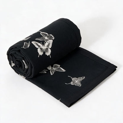 Monochrome Butterfly Cotton Gauze Quilts - image 5
