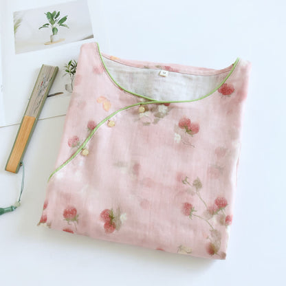 Ownkoti Pink Strawberry Cotton Lounge Nightgown - image 1
