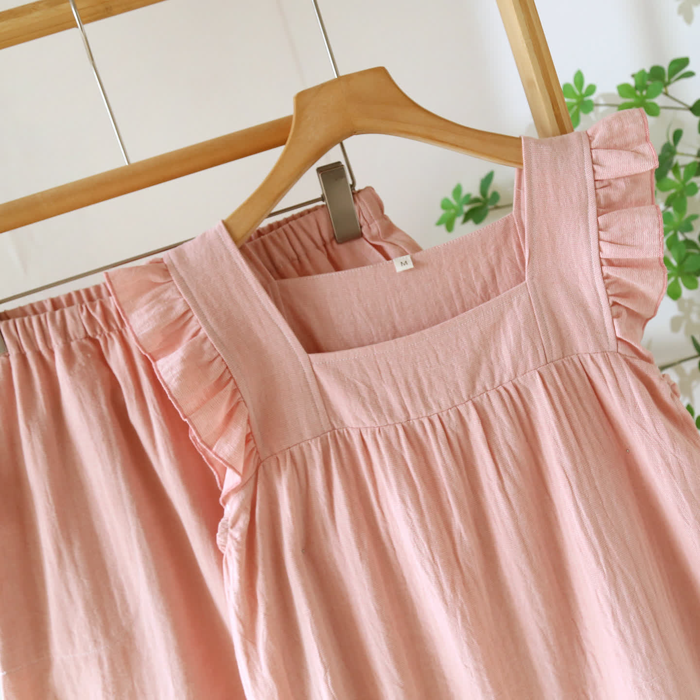 Breezy Ruffle Trim Cotton Lounge Set - image 4
