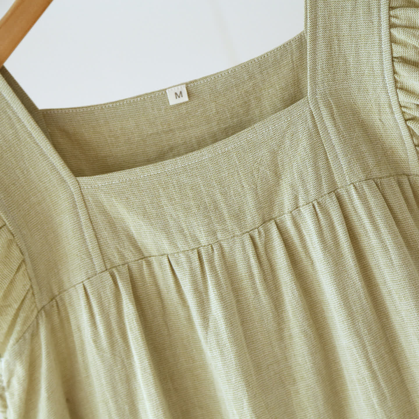 Cotton Square Neck Ruffle Lounge Dress - image 5