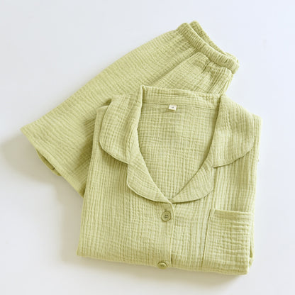 Cotton Gauze Button Front Loungewear Set - image 12