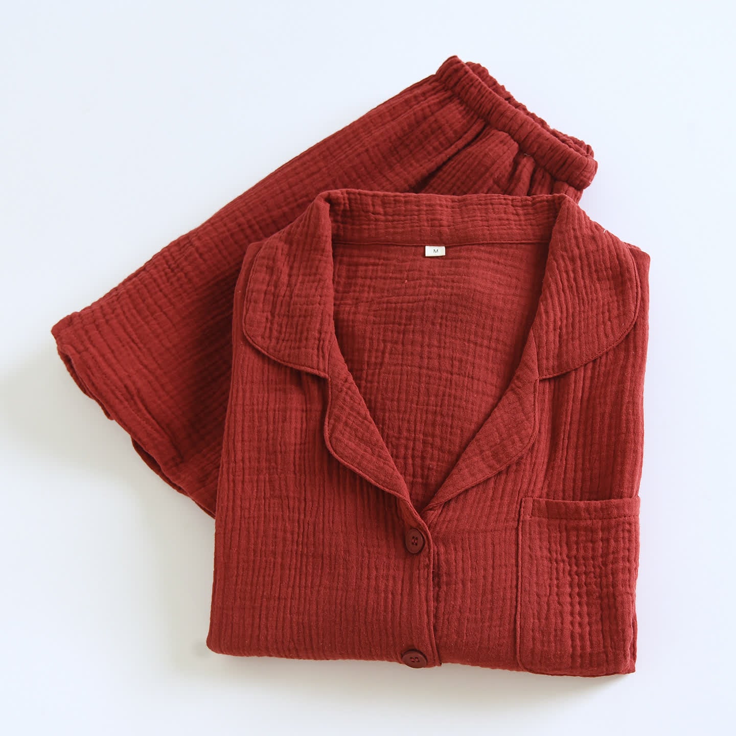 Cotton Gauze Button Front Loungewear Set - image 6
