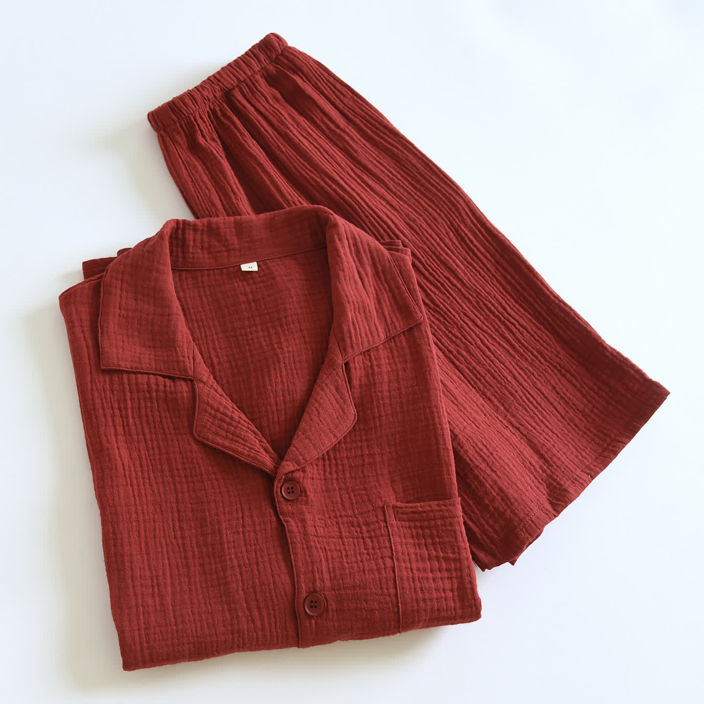 Cotton Gauze Button Front Loungewear Set - image 7