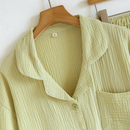 Cotton Gauze Button Front Loungewear Set - image 13