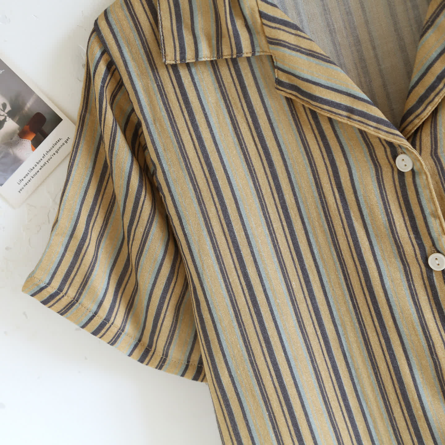 Vintage Striped Cotton Loungewear Set - image 4