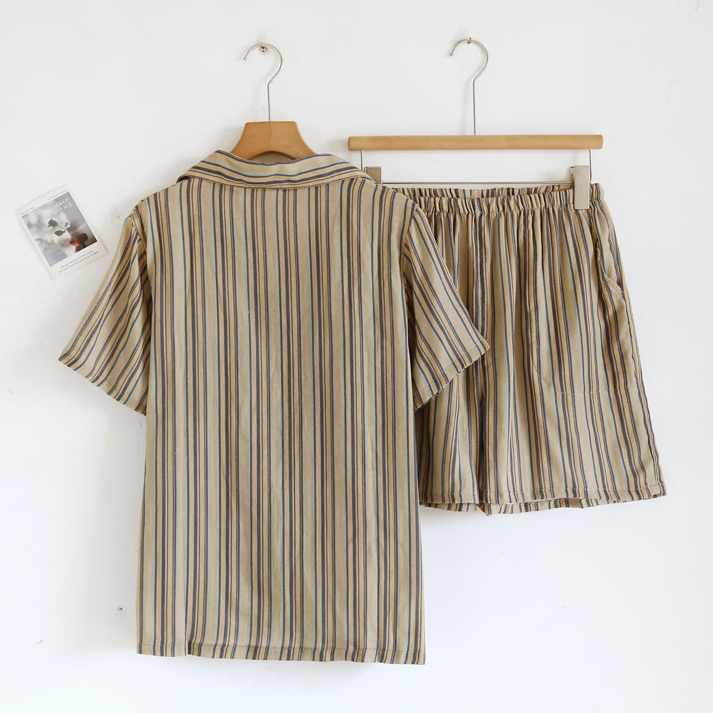 Vintage Striped Cotton Loungewear Set - image 1