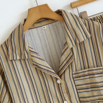 Vintage Striped Cotton Loungewear Set - image 3