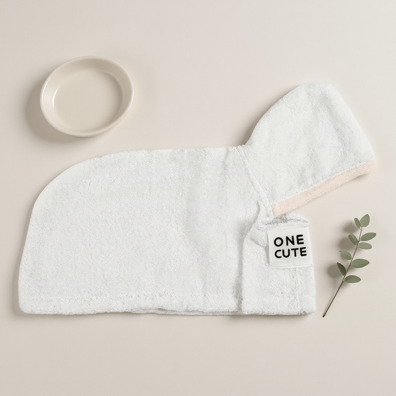 White Towel Cotton Hooded Dog Robe - image 2