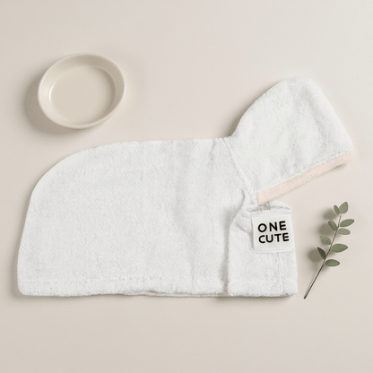 White Towel Cotton Hooded Dog Robe - image 2