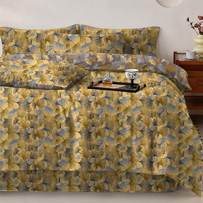 Retro Ginkgo Leaf Cotton Gauze Bedding Set - image 2