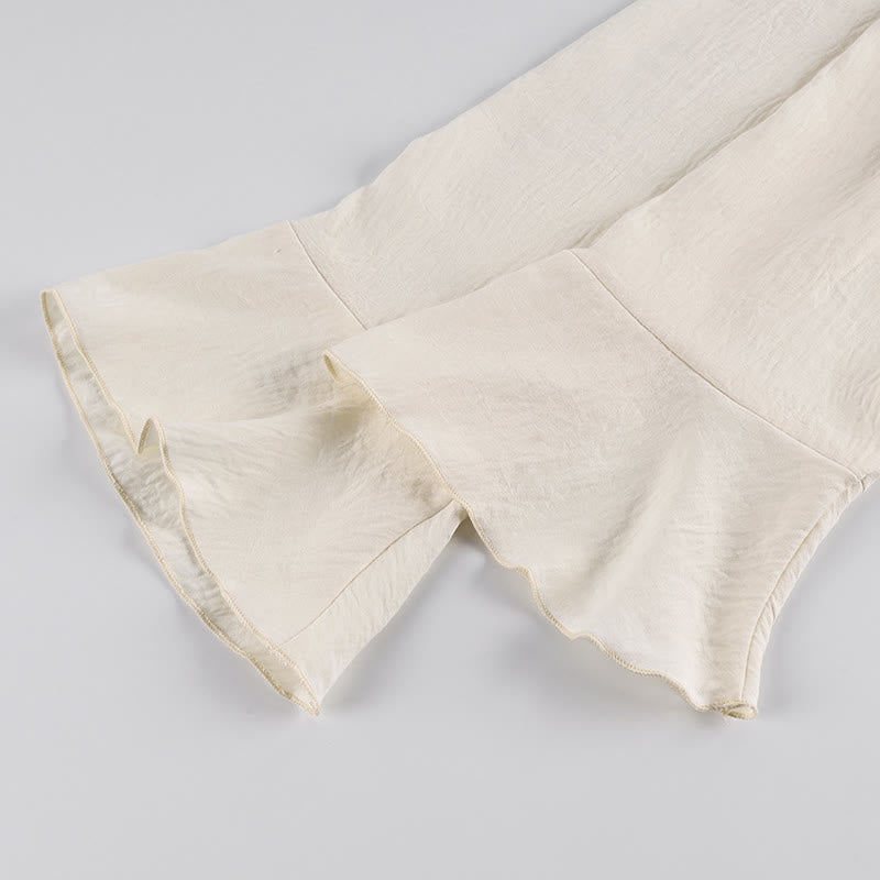 Romantic Ruffle Tie‑Front Loungewear Set - image 5