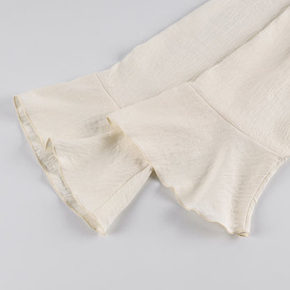 Romantic Ruffle Tie‑Front Loungewear Set - image 5