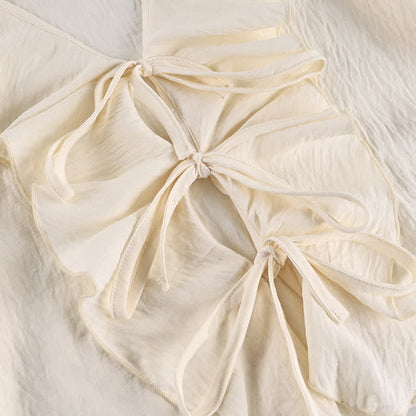 Romantic Ruffle Tie‑Front Loungewear Set - image 4