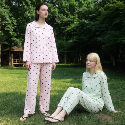 Pastel Star Cotton Long Sleeve Pajamas - image 1