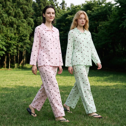 Pastel Star Cotton Long Sleeve Pajamas - image 0