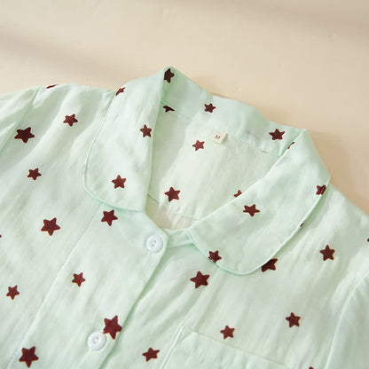Pastel Star Cotton Long Sleeve Pajamas - image 6