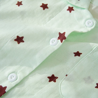 Pastel Star Cotton Long Sleeve Pajamas - image 7