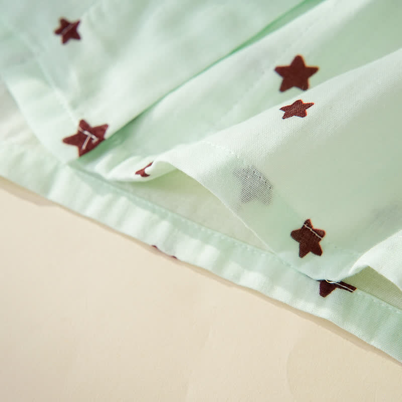 Pastel Star Cotton Long Sleeve Pajamas - image 10
