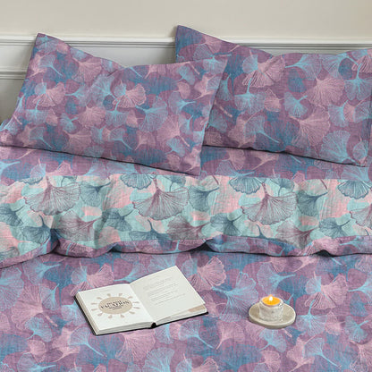 Retro Botanical Ginkgo Leaf Cotton Bedding Set - image 15
