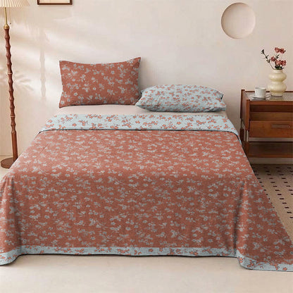 Claret Flower Cotton Gauze Bedspread - Bedspread - King - image 0