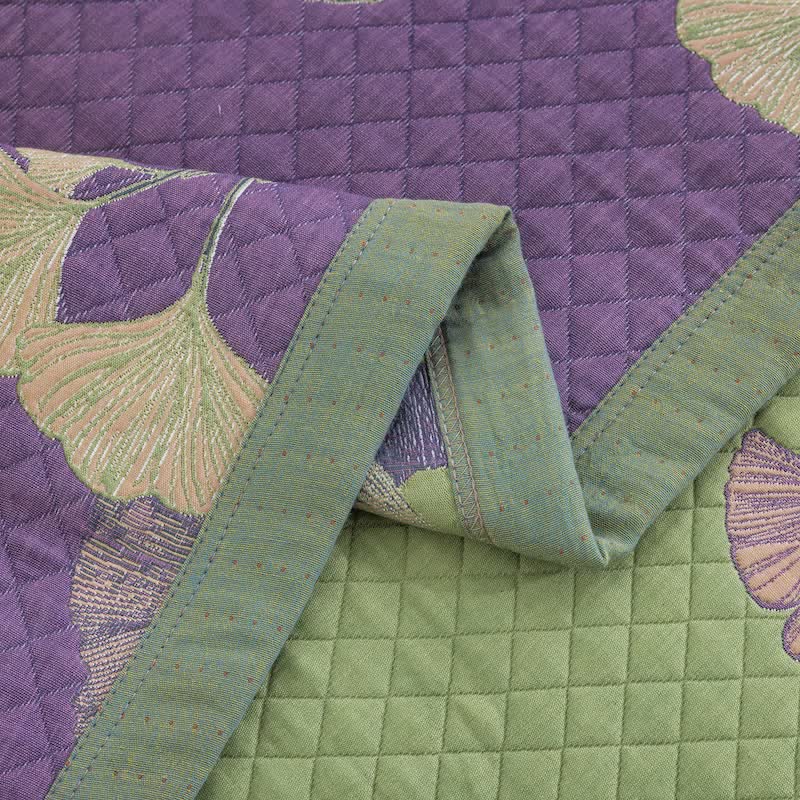 Artistic Ginkgo Leaf Cotton Gauze Blanket - image 7