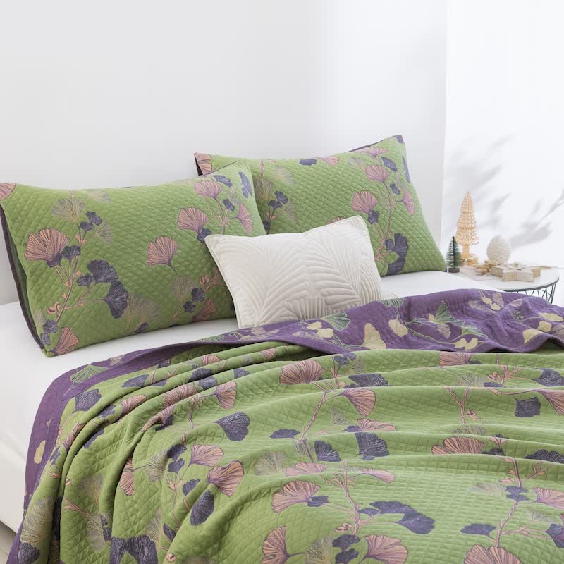 Artistic Ginkgo Leaf Cotton Gauze Blanket - image 10