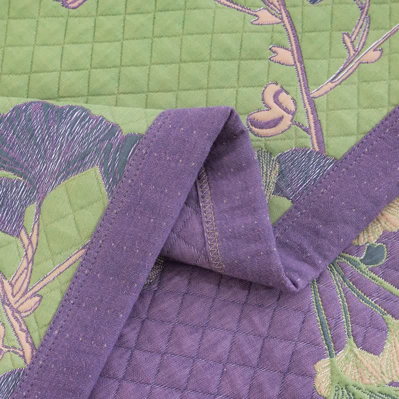 Artistic Ginkgo Leaf Cotton Gauze Blanket - image 15