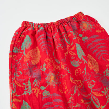 Retro Red Leaf Cotton Cami Lounge Set - image 3