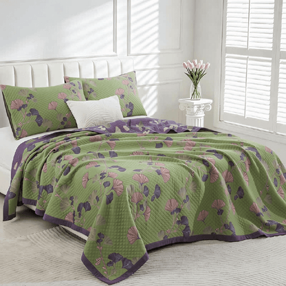 Artistic Ginkgo Leaf Cotton Gauze Blanket - image 9